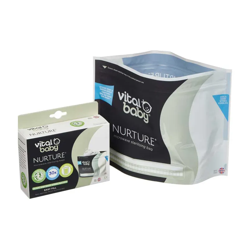 Vital Baby NURTURE Microwave Sterilising Bags 5Pk