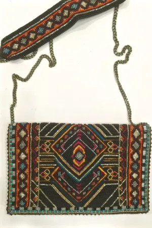 Vortex Beaded Crossbody/Clutch