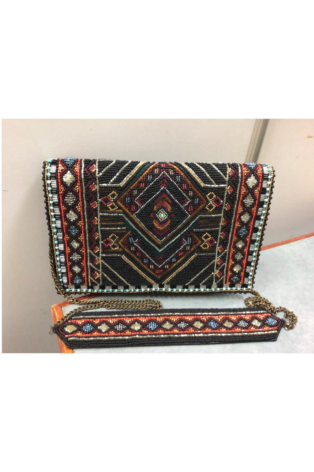 Vortex Beaded Crossbody/Clutch