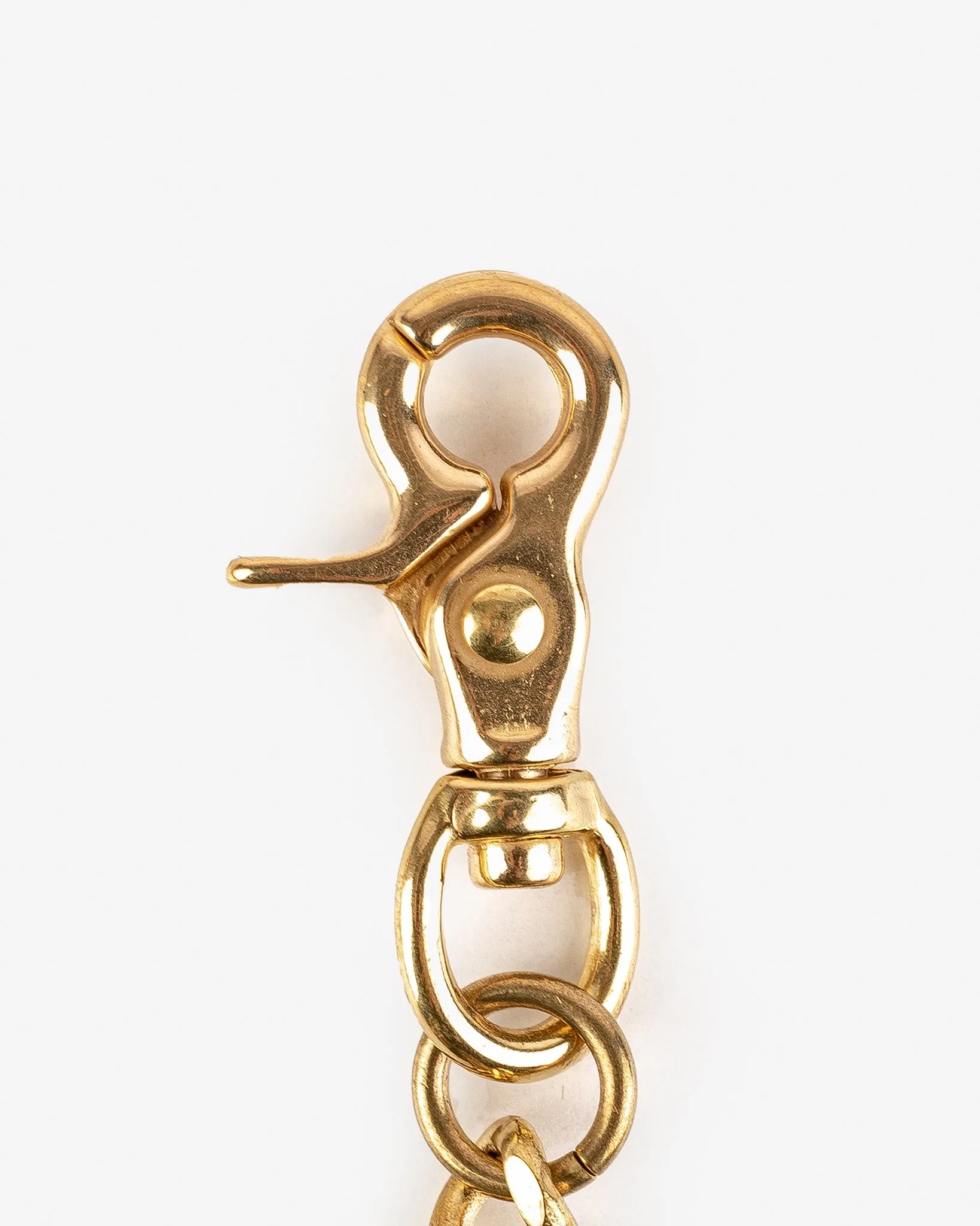 Wallet Chain with Large Clip and Keyring - Brass