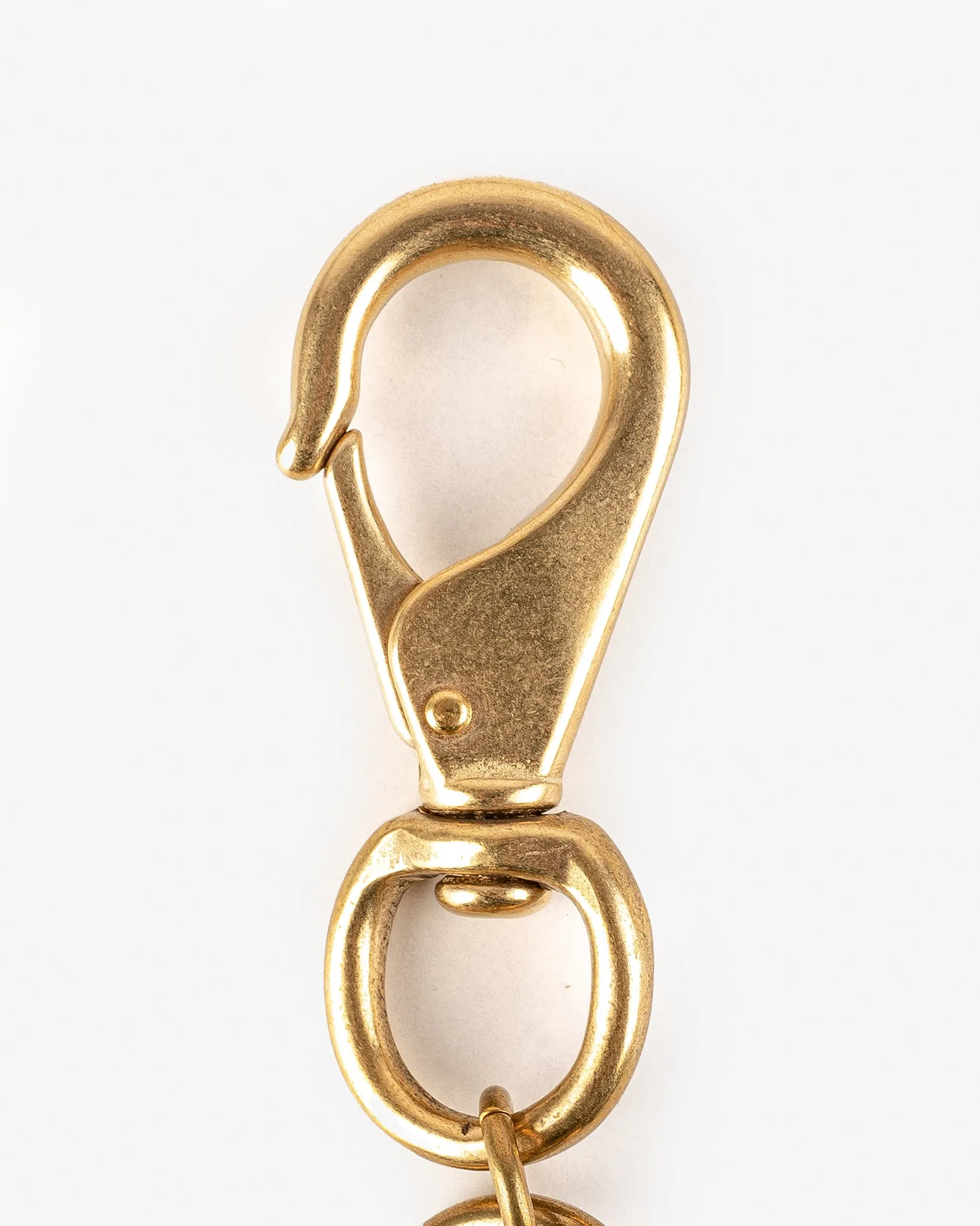 Wallet Chain with Large Clip and Keyring - Brass