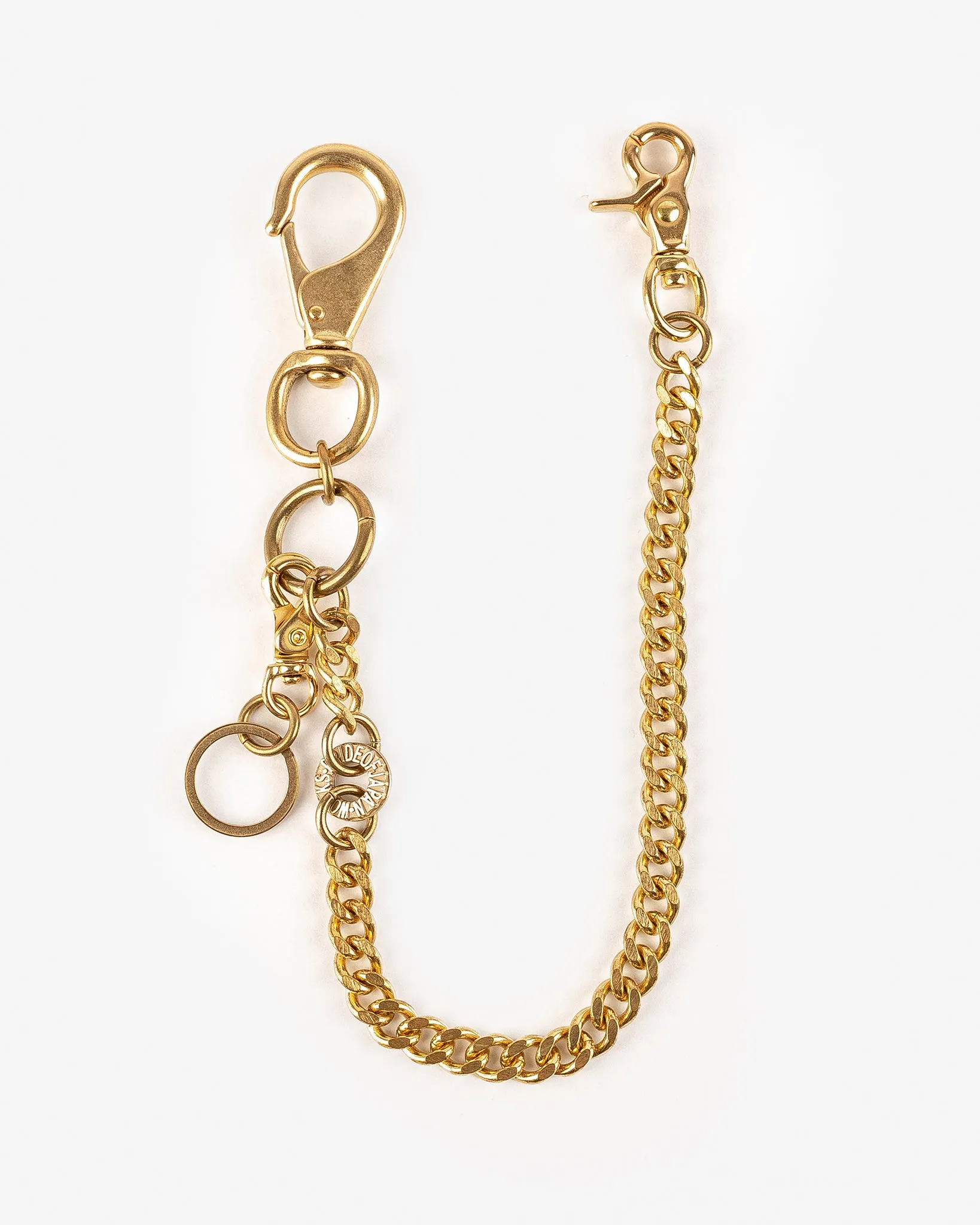 Wallet Chain with Large Clip and Keyring - Brass