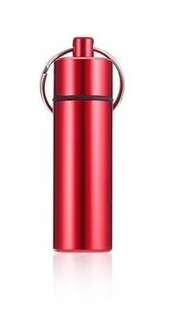 Waterproof Aluminum Keychain Pill Case