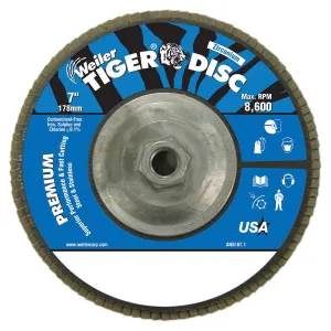 Weiler Tiger Disc Angled Style 7" Flap Discs