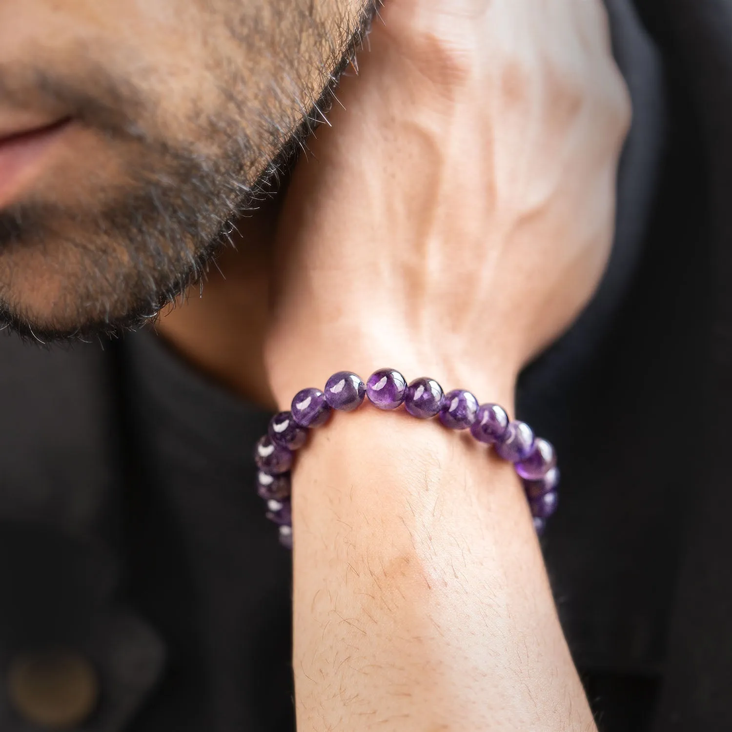 Wellness Amethyst Natural Stone Bracelet