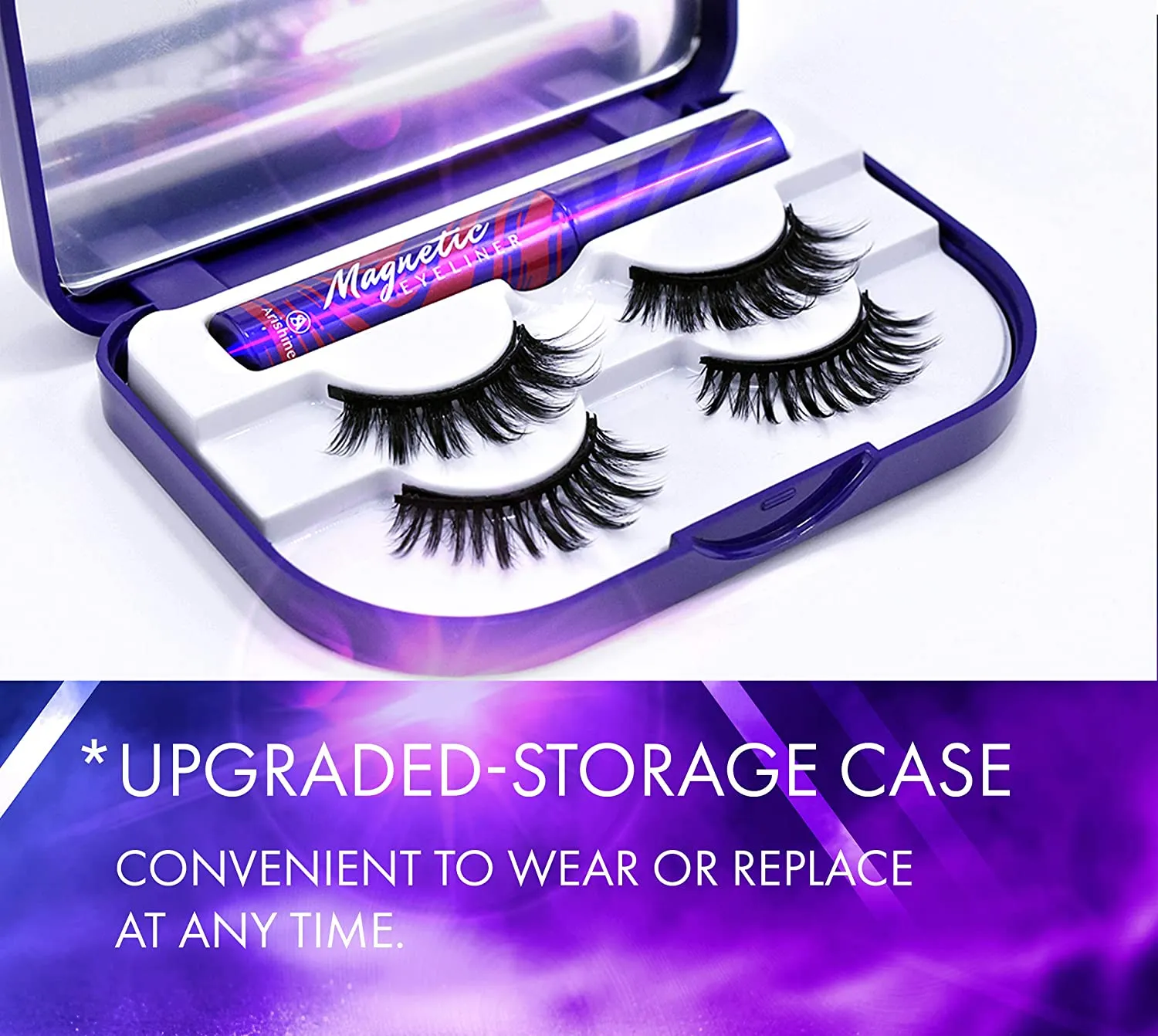 Wholesale Arishine 3D 5D Magnetic Eyelashes with Eyeliner Kit 12 pairs