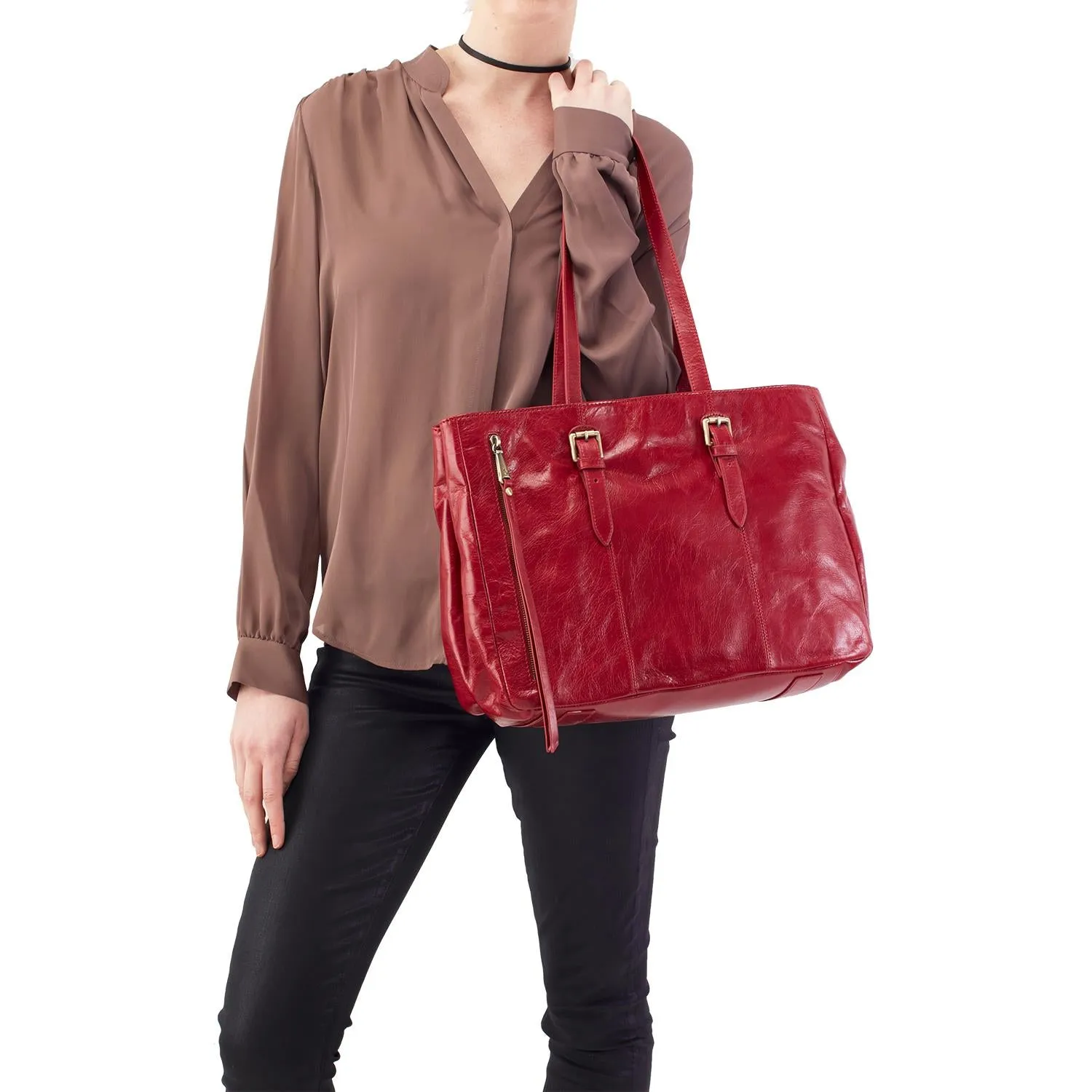 Women's Hobo Cabot Cardinal Leather
