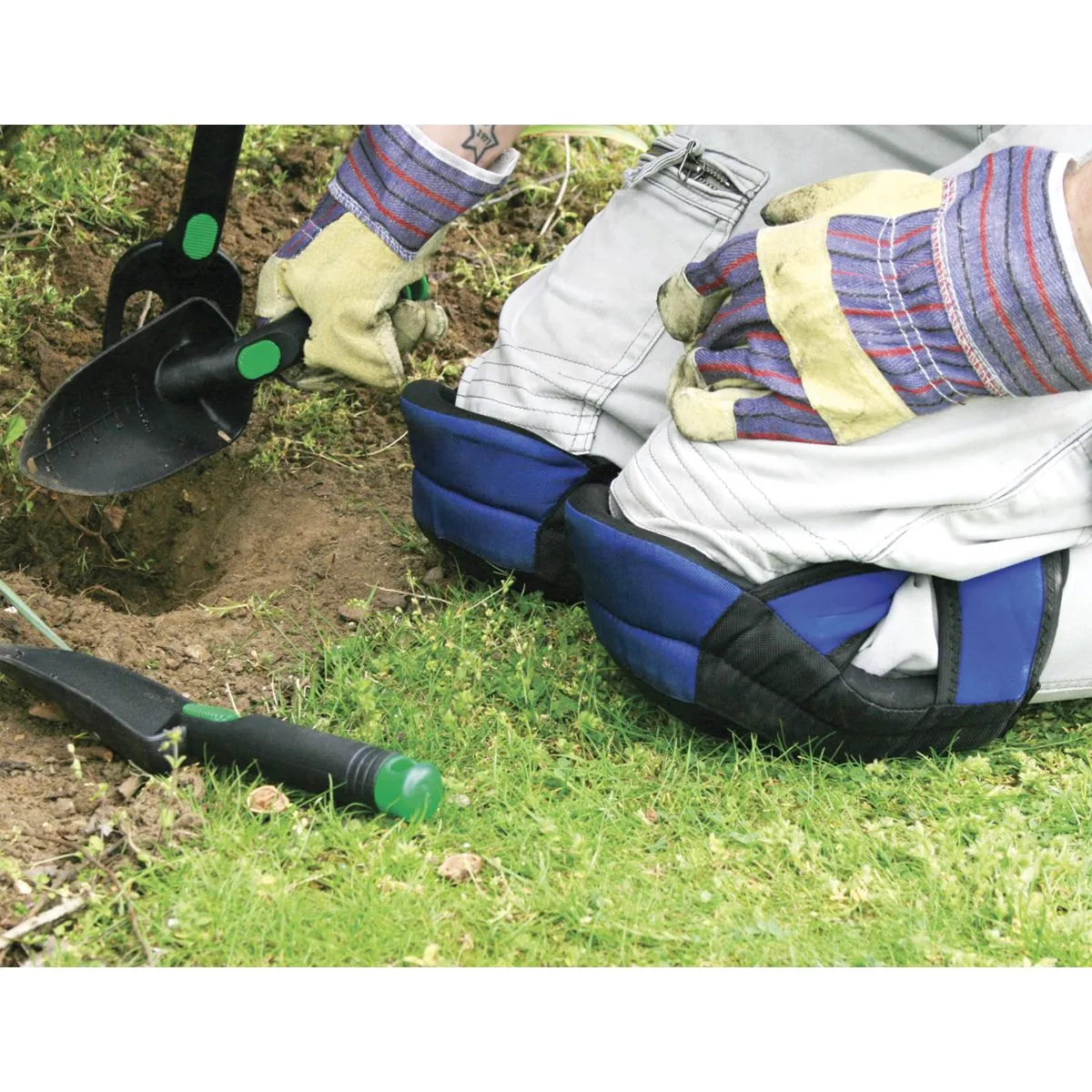 Worksafe by Sealey Heavy-Duty Double Gel Knee Pads - Pair