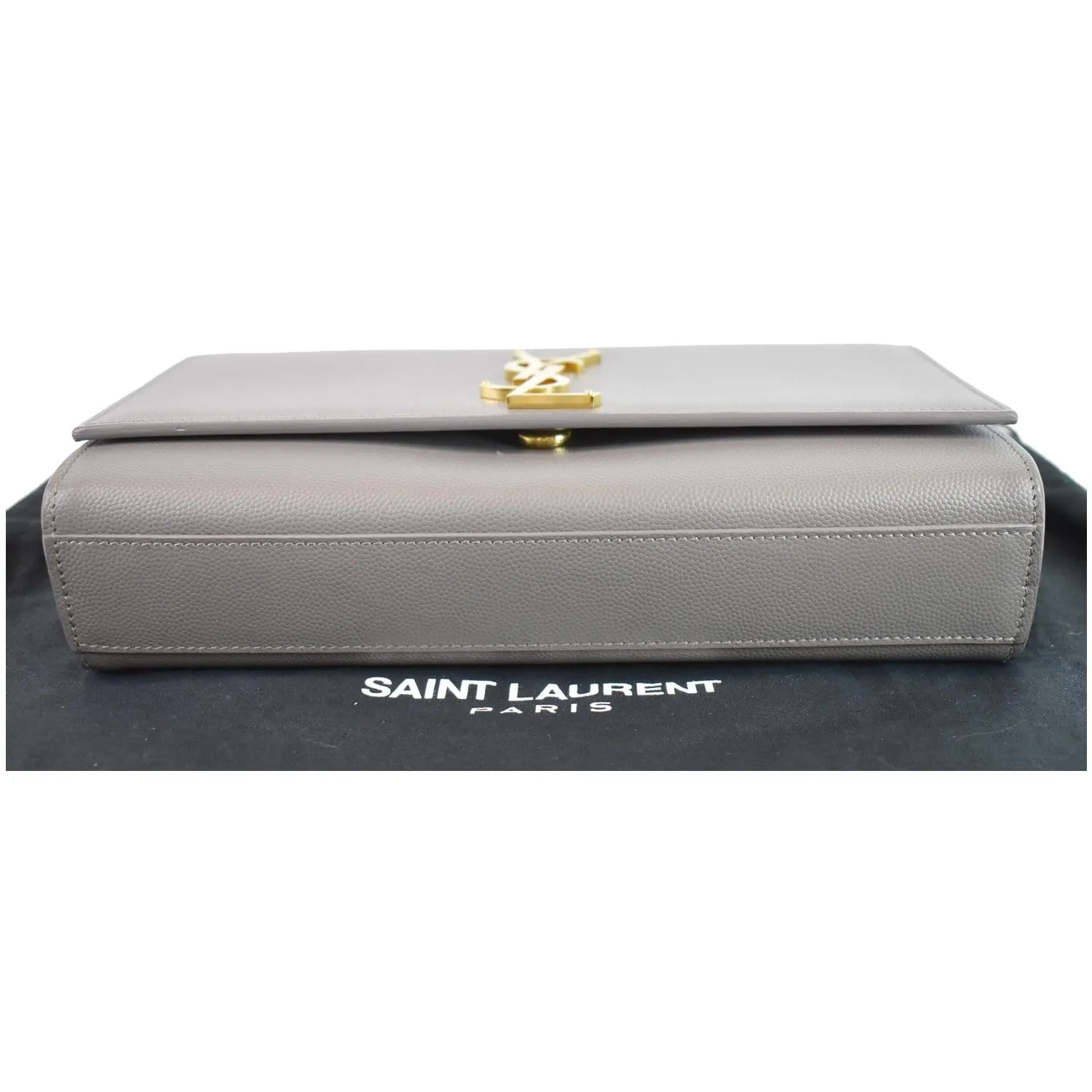 YVES SAINT LAURENT Kate Medium Leather Crossbody Bag Grey