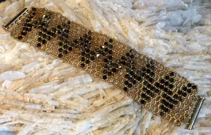 Zig Zag with Swarovski Crystals